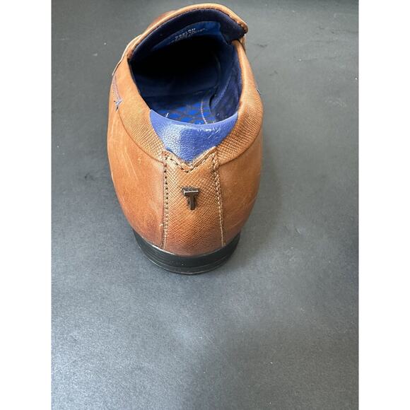 Ted Baker Gaelah Mens Size 9 Shoes Brown Leather Slip On Penny Loafers Casual